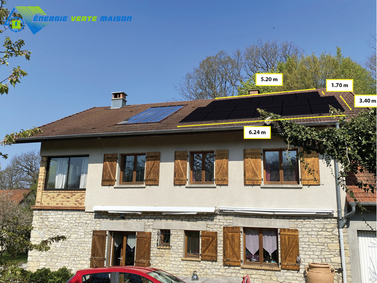 photomontage d'une installation photovoltaïque en projet